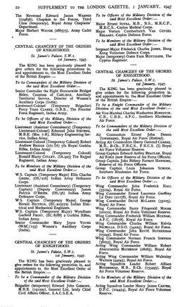 SUPPLEMENT to the LONDON GAZETTE, I JANUARY, 1947