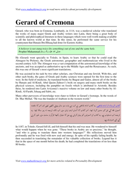 Gerard of Cremona