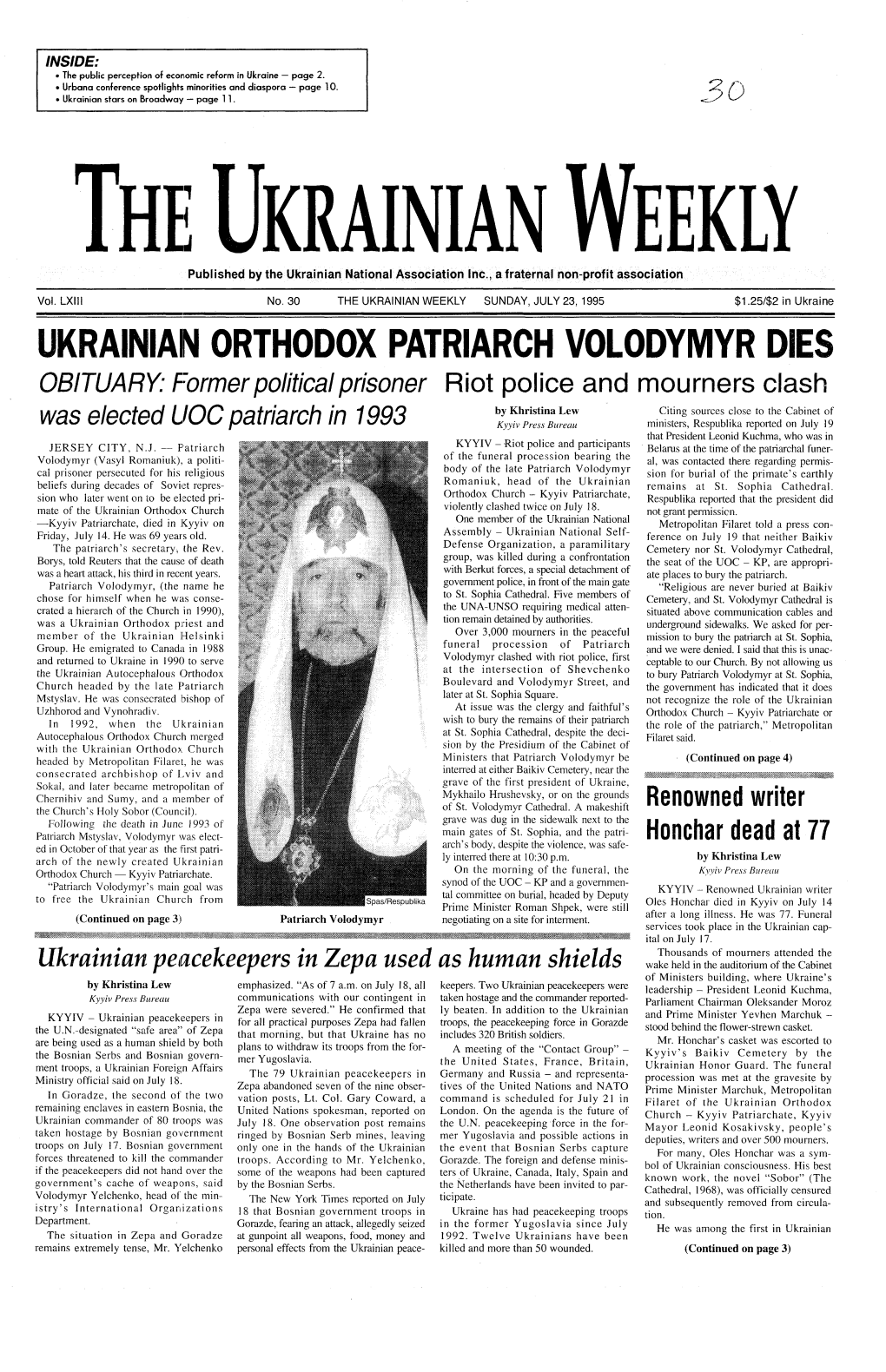 The Ukrainian Weekly 1995, No.30