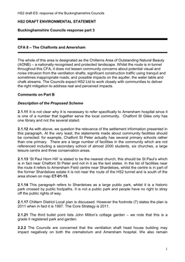 HS2 Draft Environmental Statement Buckinghamshire Councils