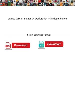 James Wilson Signer of Declaration of Independence