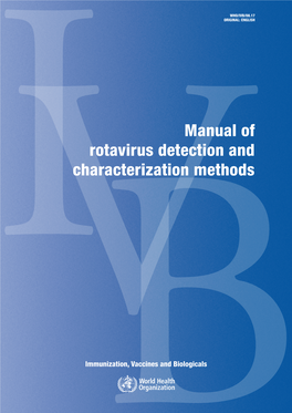 Manual of Rotavirus Detection and Characterization Methods