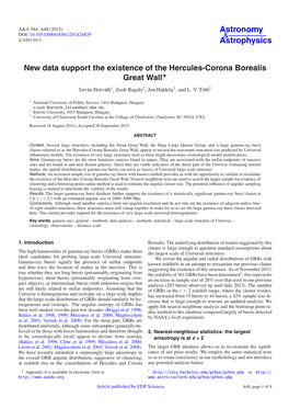 New Data Support the Existence of the Hercules-Corona Borealis Great Wall