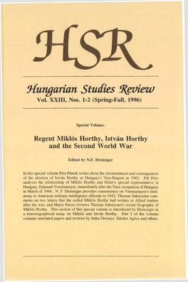 Hungarian Studies Review
