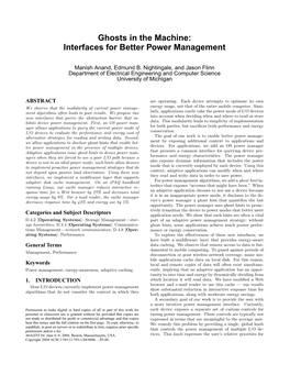 Ghosts in the Machine: Interfaces for Better Power Management