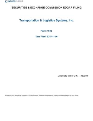 Transportation & Logistics Systems, Inc