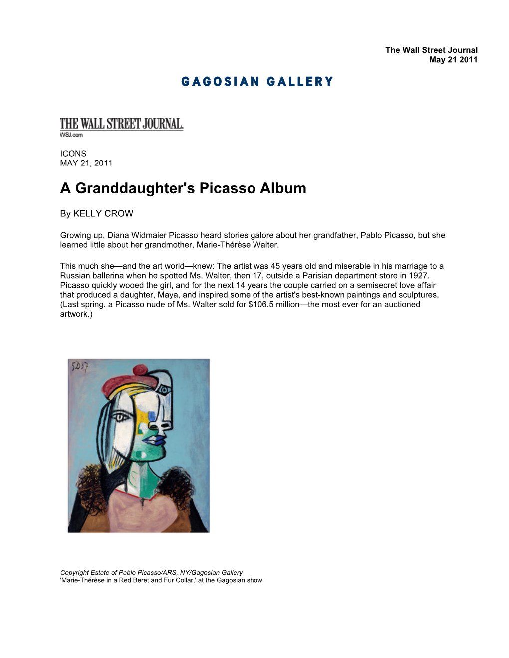 A Granddaughter's Picasso Album