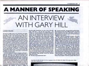 An Interview with Gary Hill