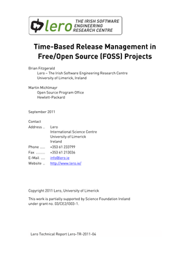 Time-Based Release Management in Free/Open Source (FOSS) Projects