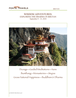 Levey Bhutan Adventure Itinerary 2018 Final