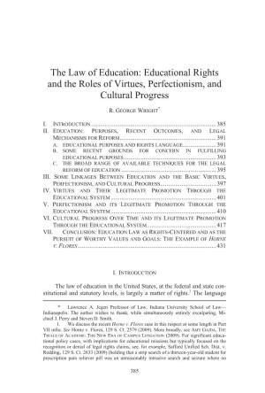 Educational Rights and the Roles of Virtues, Perfectionism, and Cultural Progress
