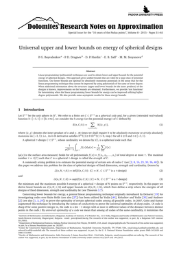 Universal Upper and Lower Bounds on Energy of Spherical Designs