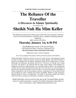 The Reliance of the Traveller Sheikh Nuh Ha Mim Keller