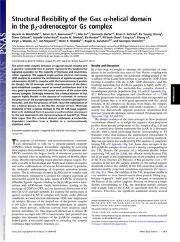 Structural Flexibility of the Gαs Α-Helical Domain in the Β2