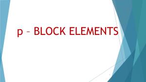 Senior Class 12 Chemistry Study Material 7 P Block Elements 2020