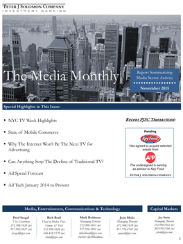 The Media Monthly  November 2015