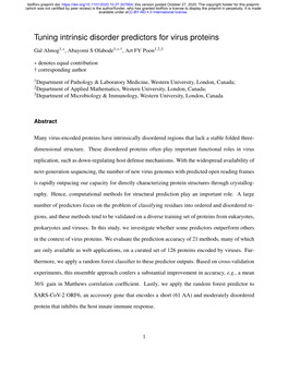 Tuning Intrinsic Disorder Predictors for Virus Proteins