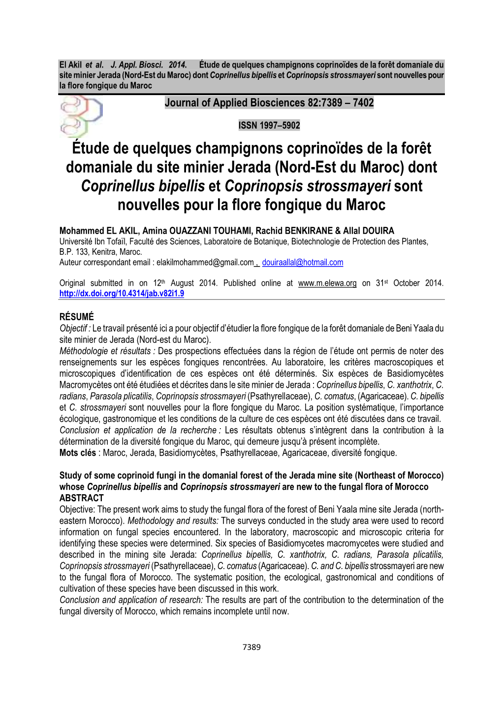 Étude De Quelques Champignons