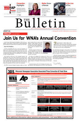 Join Us for Wna's Annual Convention