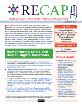 Humanitarian Crisis and Human Rights Violations