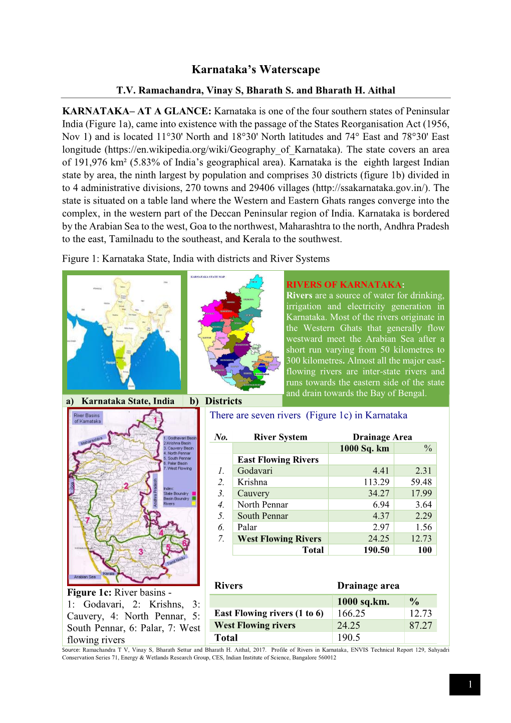 ETR 129, Energy & Wetlands Research Group, CES, Iisc