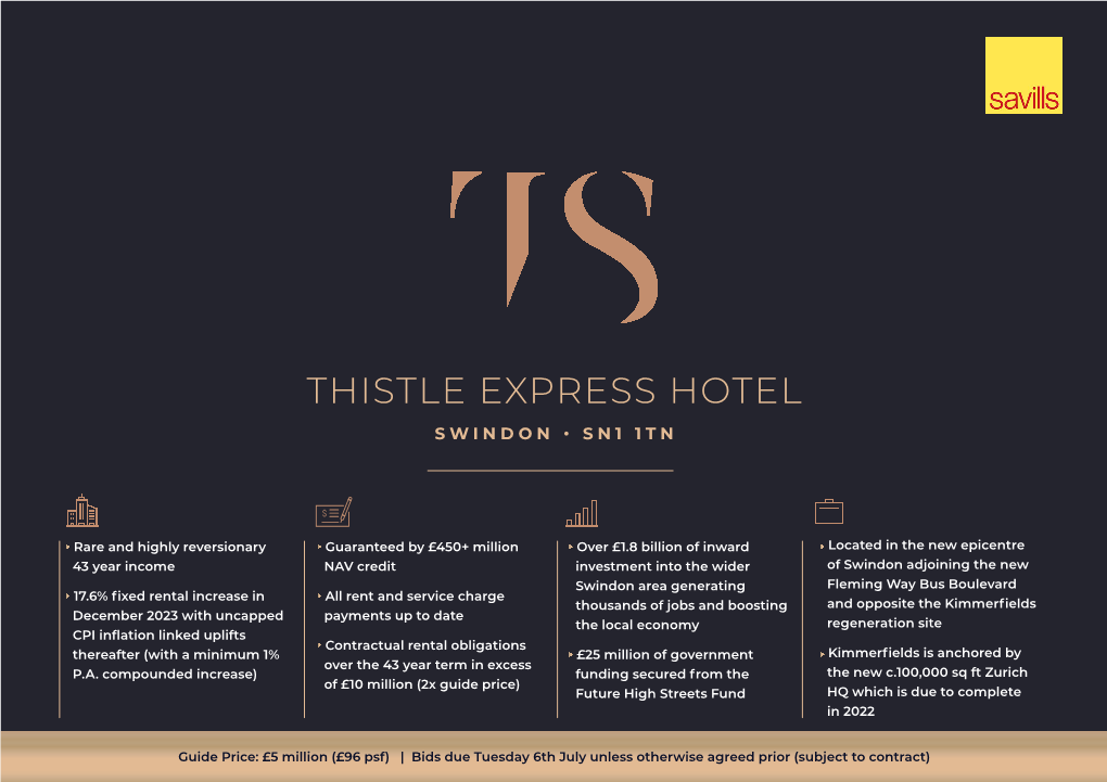 Thistle Express Hotel Swindon • Sn1 1Tn