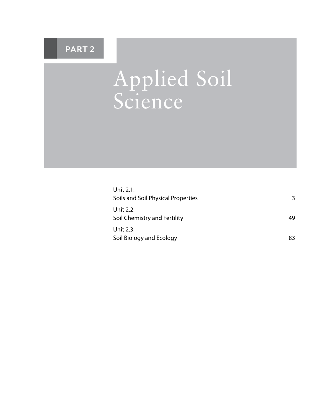 Applied Soil Science