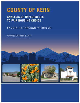 Kern County Analysis of Impediments to Fair Housing Choice
