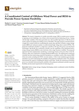 A Coordinated Control of Offshore Wind Power and BESS to Provide Power System Flexibility