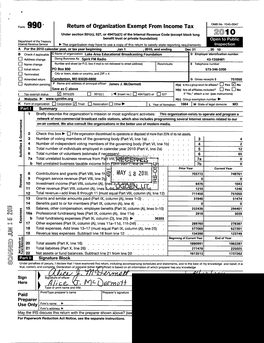 Form 990" Return of Organization Exempt from Income Tax OMB No 1545-0047