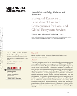 Ecological Response to Permafrost Thaw and Consequences for Local and Global Ecosystem Services