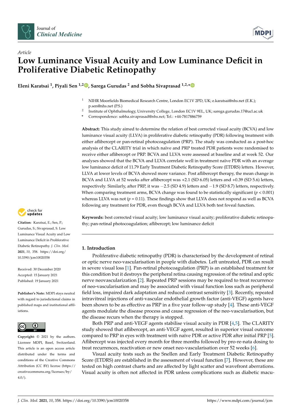 Low Luminance Visual Acuity and Low Luminance Deficit In