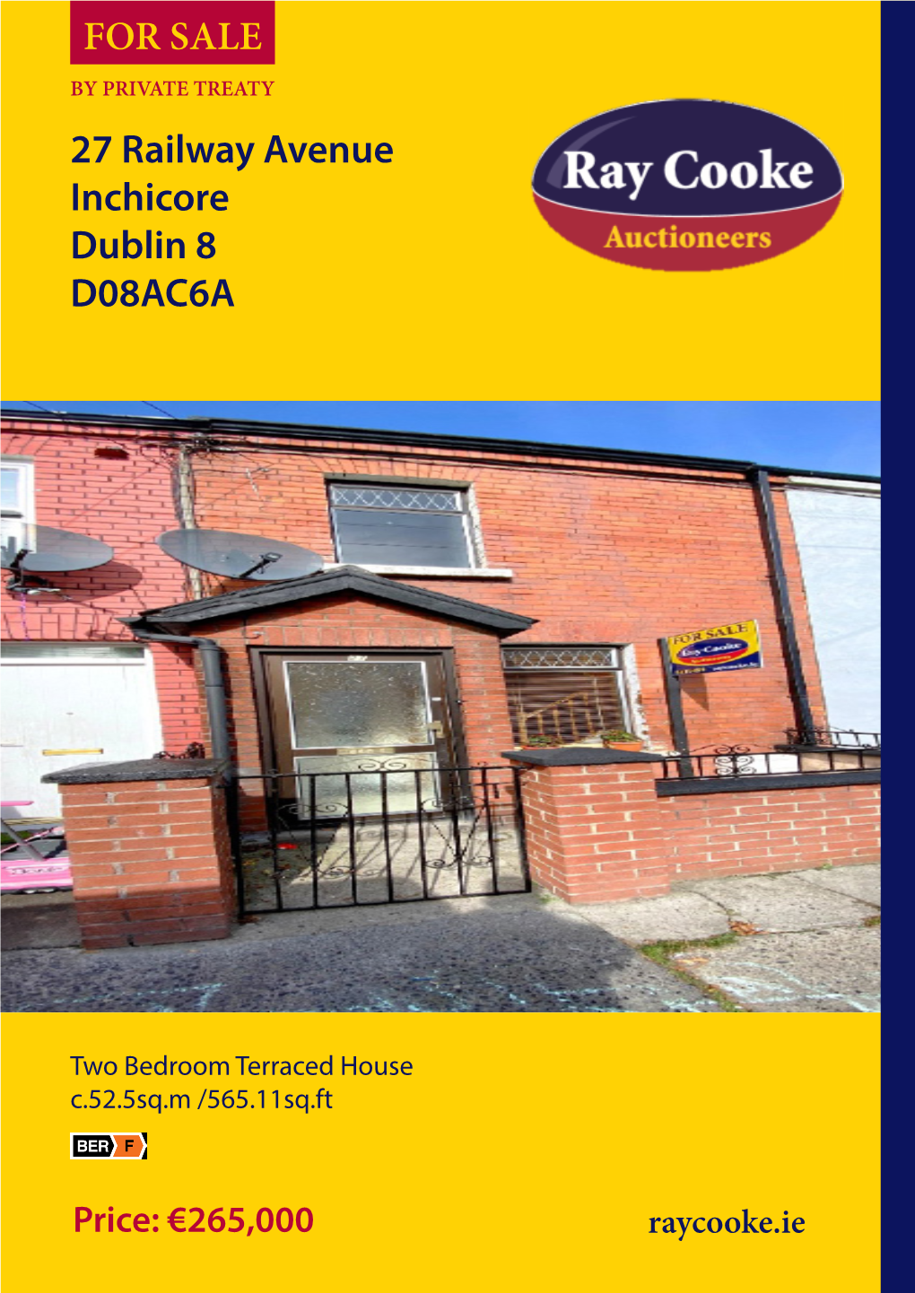 27 Railway Avenue Inchicore Dublin 8 D08AC6A for SALE