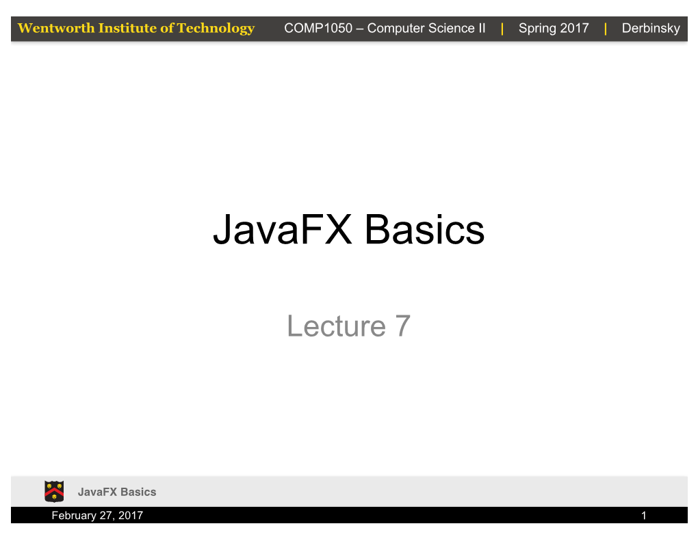 Javafx Basics