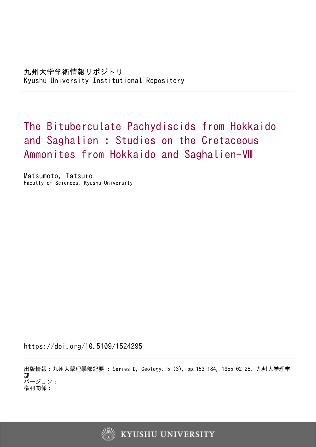 Studies on the Cretaceous Ammonites from Hokkaido and Saghalien-Ⅷ