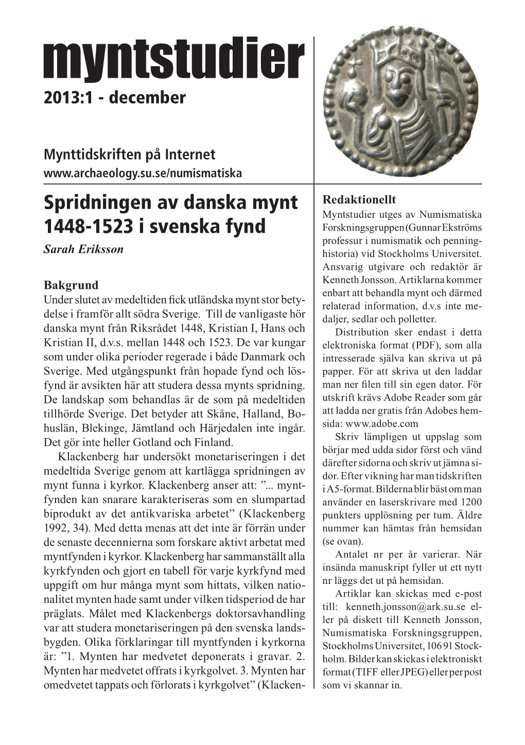 Myntstudier 2013:1 Läsvänlig