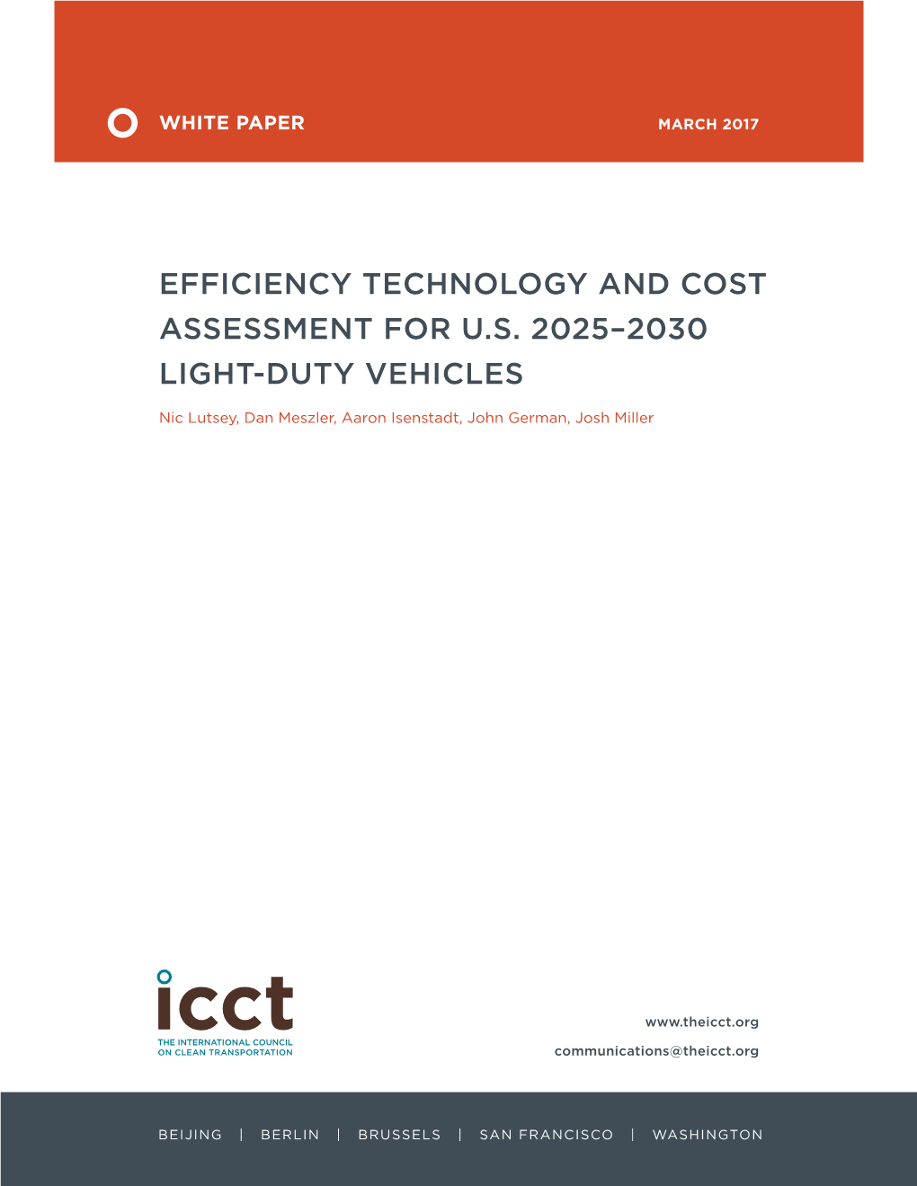 Efficiency Technology and Cost Assessment for U.S. 2025–2030 Light-Duty Vehicles