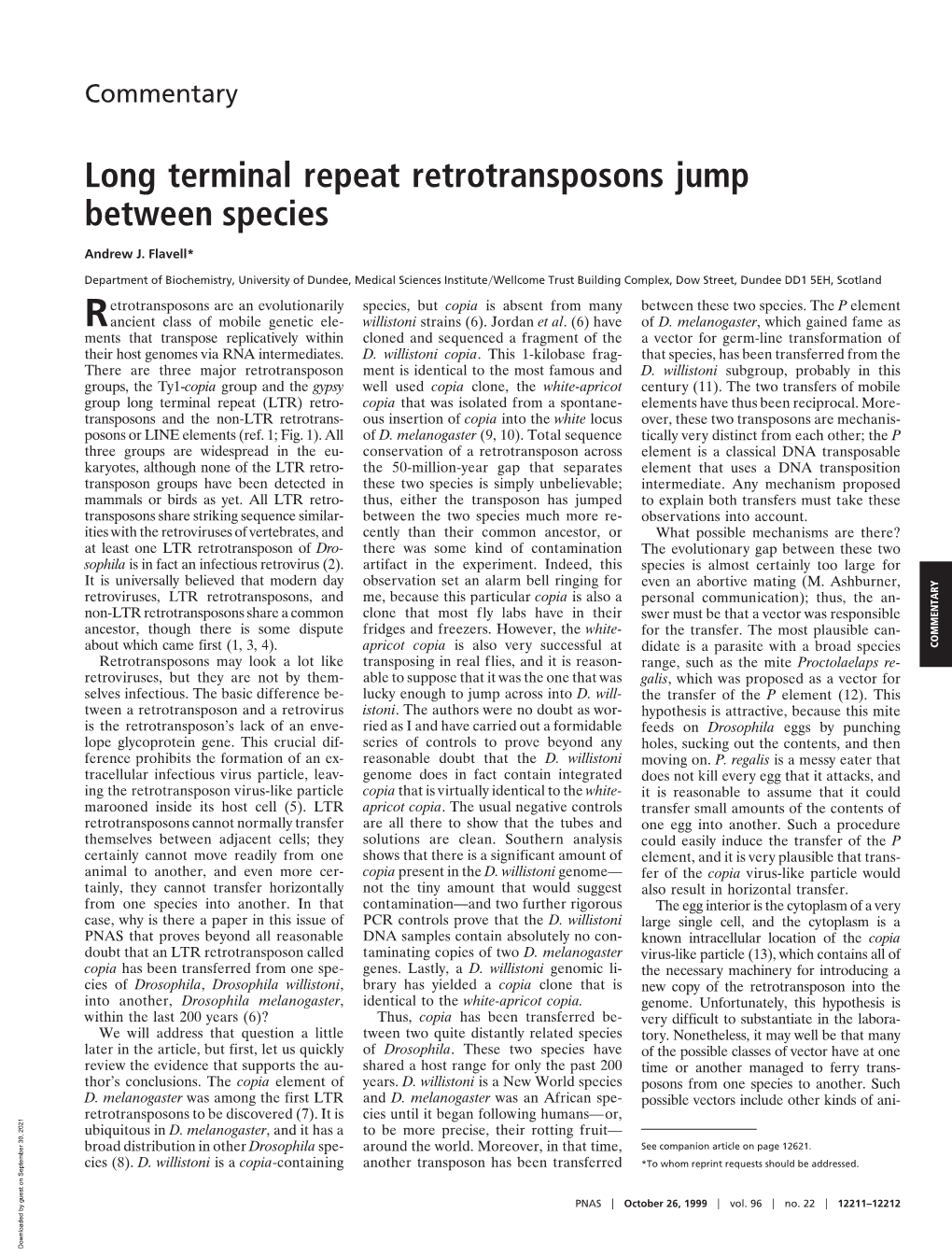 Long Terminal Repeat Retrotransposons Jump Between Species