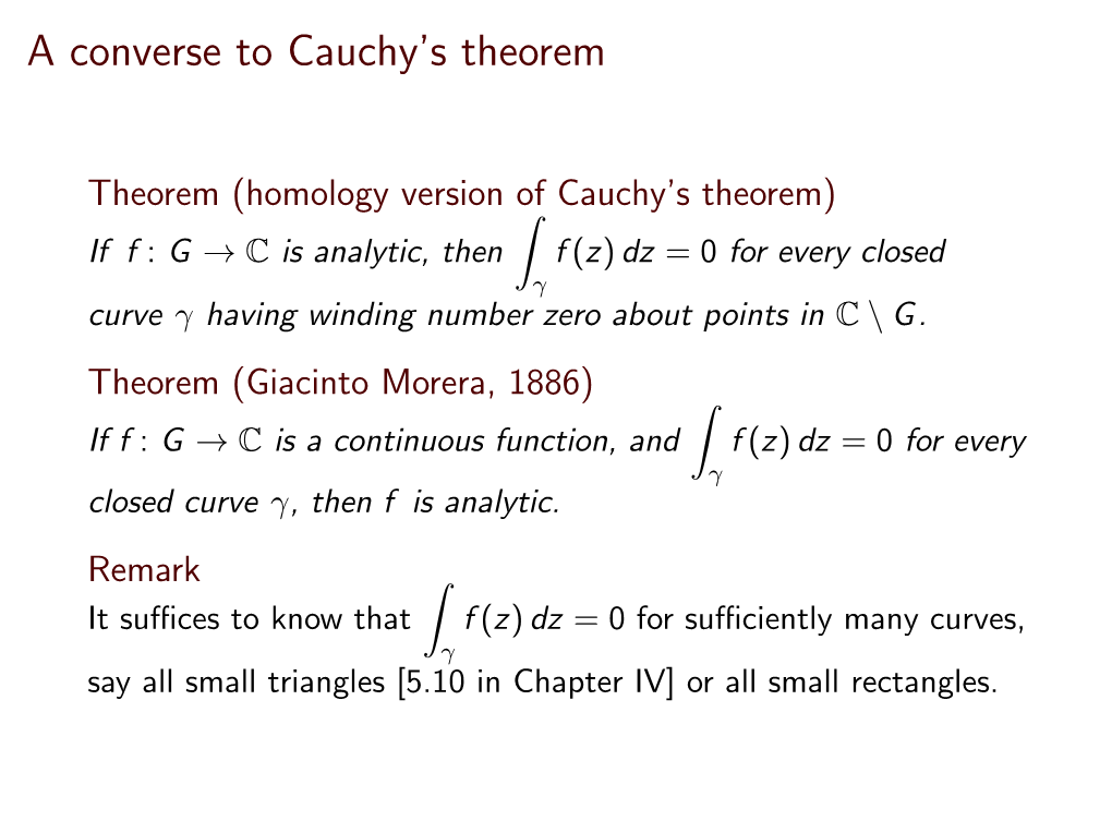 A Converse to Cauchy's Theorem