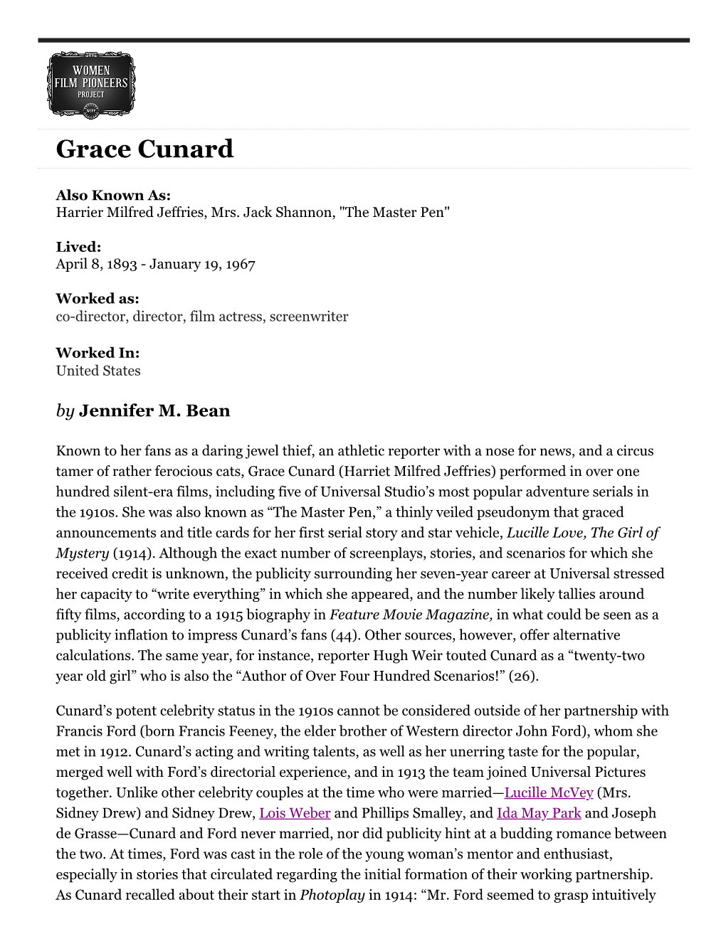 Grace Cunard