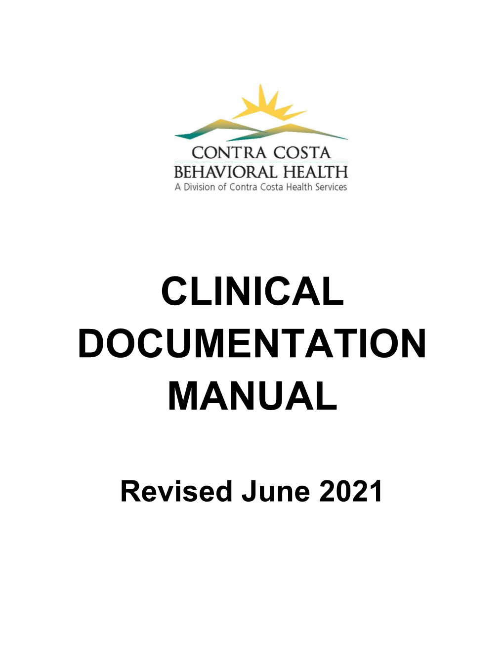 Clinical Documentation Manual Revised June 2021