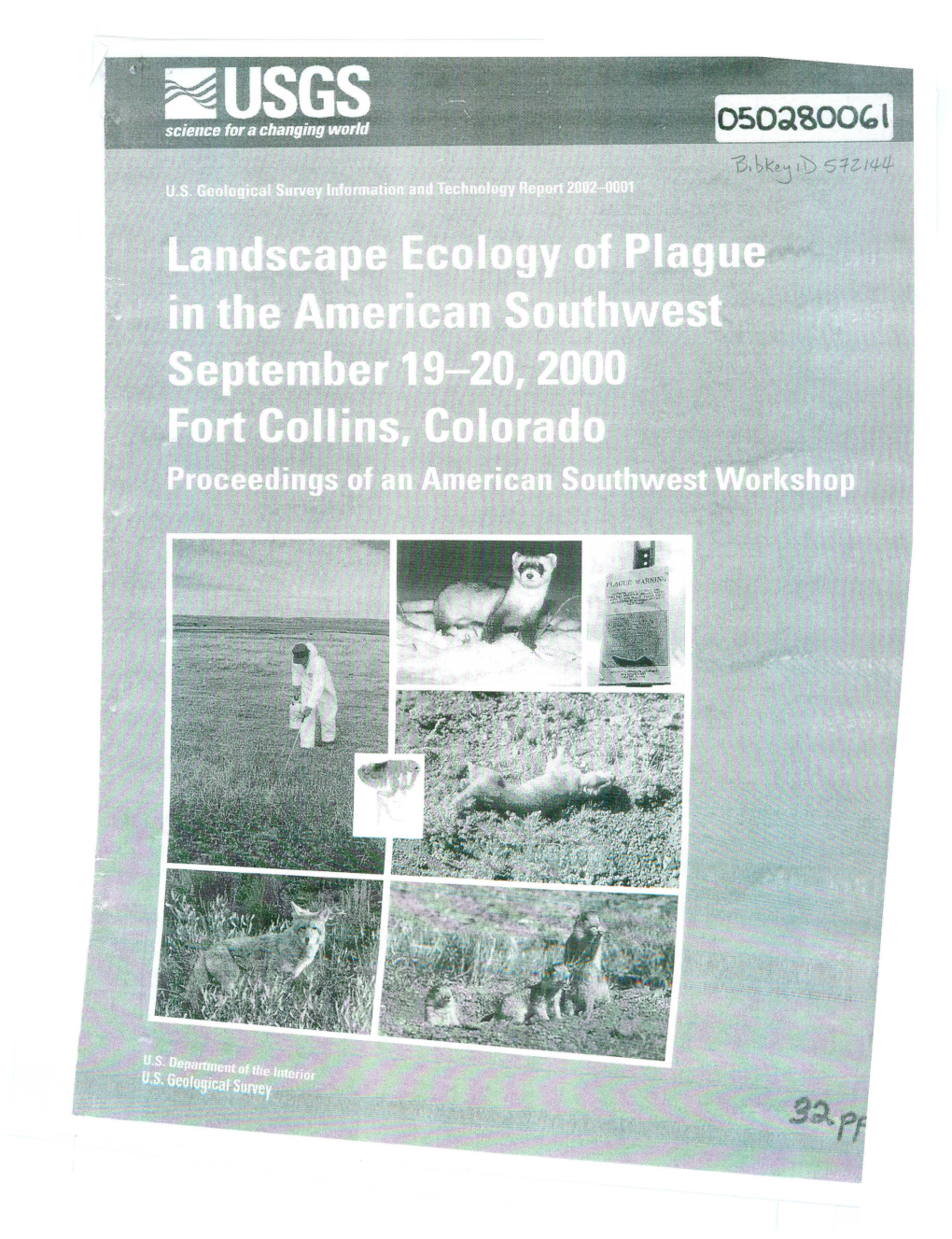 Page 1 ~ ~. ,, ''"'" Page 2 Landscape Ecology of Plague in The