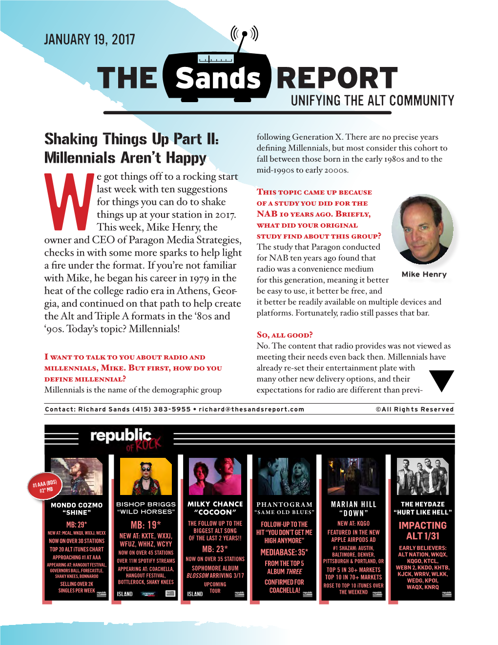 THE REPORT Sands