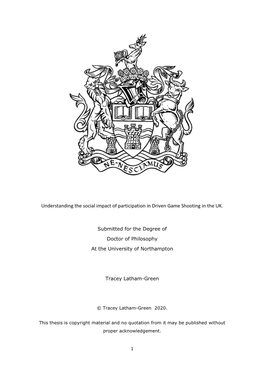 Understanding the Social Impact of Participation in Driven Game Shooting in the UK