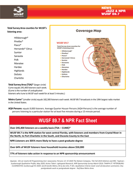 WUSF 89.7 & NPR Fact Sheet