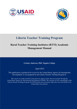 Liberia Teacher Training Program