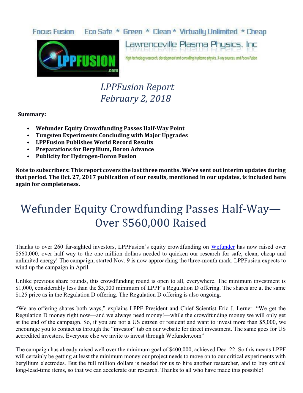 Wefunder Equity Crowdfunding Passes Half-Way
