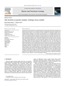 Salt Tectonics at Passive Margins: Geology Versus Models