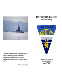 USS PITTSBURGH (SSN 720) Inactivation Ceremony