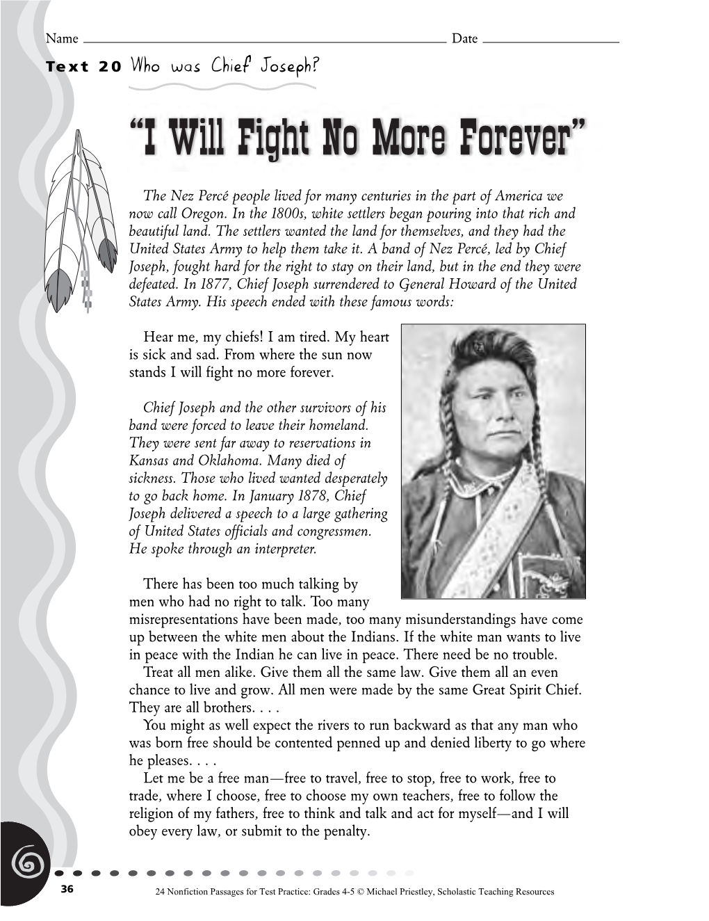 Text 20 Who Was Chief Joseph?